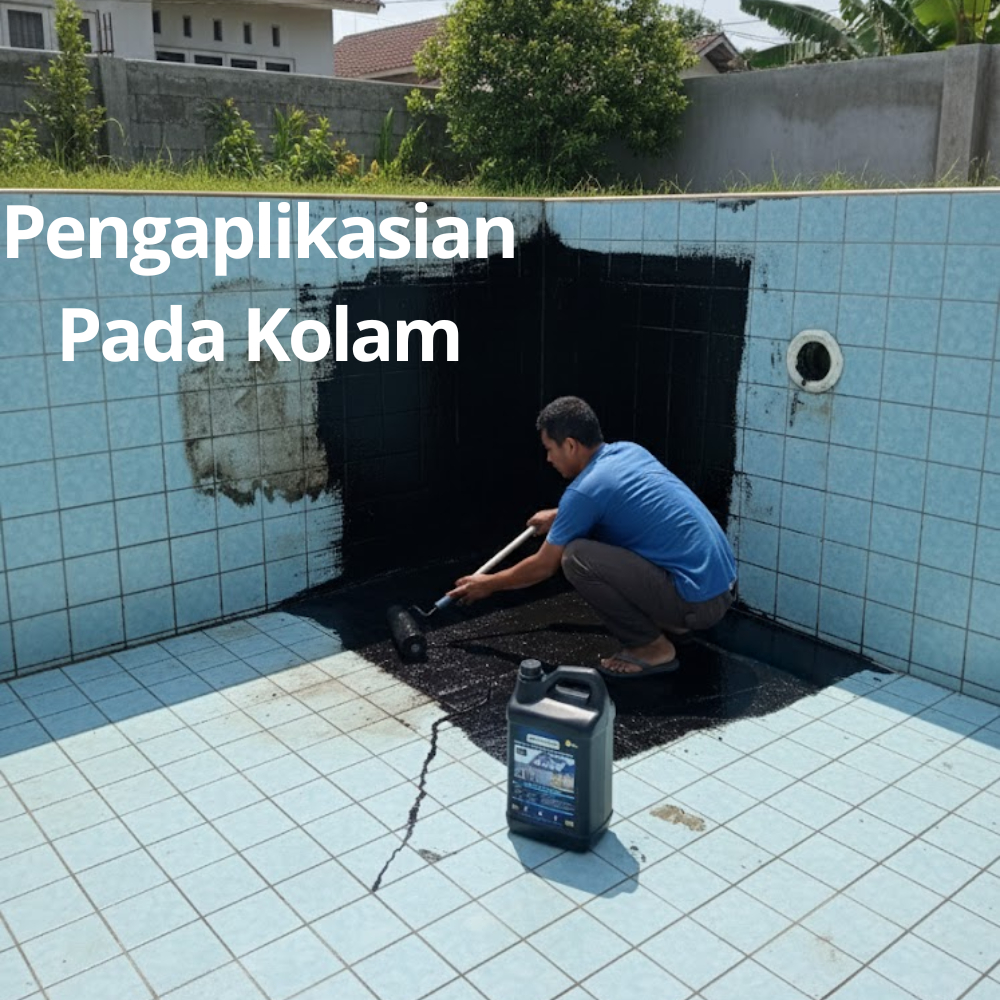 Aspal Cair Anti Bocor 5Kg Bonus Rol + Sarung Tangan Untuk Dak Beton, Kamar Mandi, Asbes Dan Kolam