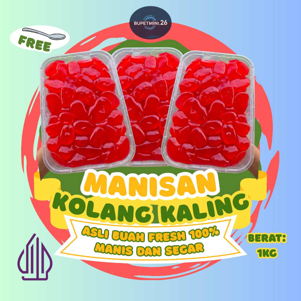 Manisan Kolang Kaling Rasa Strawberry Super Premium 250 gr-1kg Asli Buah Fesh 100% Berkualitas Tingg