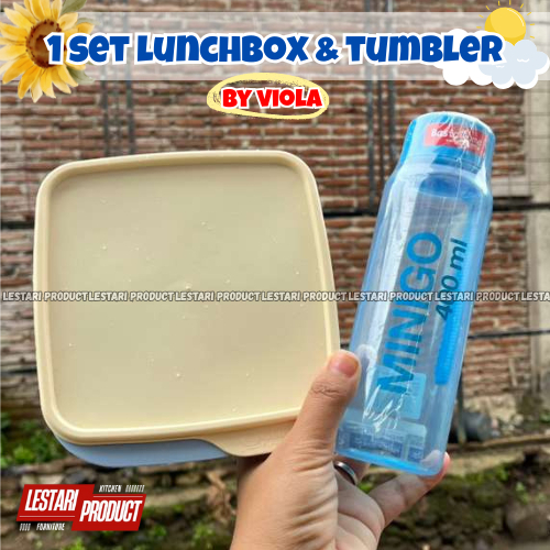 1 SET LUNCHBOX CLIO & TUMBLER MINIGO | BELI LUNCHBOX FREE TUMBLER | WADAH MAKANAN | KOTAK MAKAN | WA