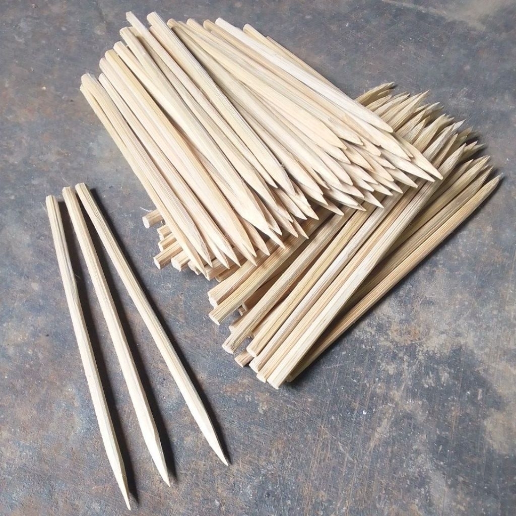 Tusuk Sate CORN DOG isi 100 pcs tebal 5/6 mm panjang 15 cm  Tusuk sate ukuran jumbo  tusukan bambu u