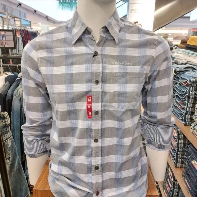 Cardinal Kemeja Pria Jeans Casual  Premium  Kemeja Cardinal Pria