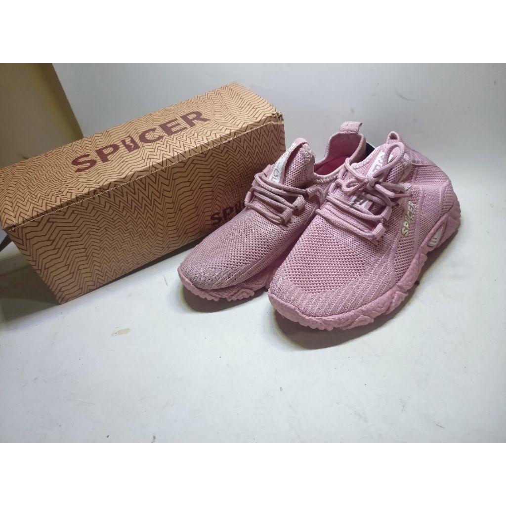 sepatu wanita rajut spicer warna pink