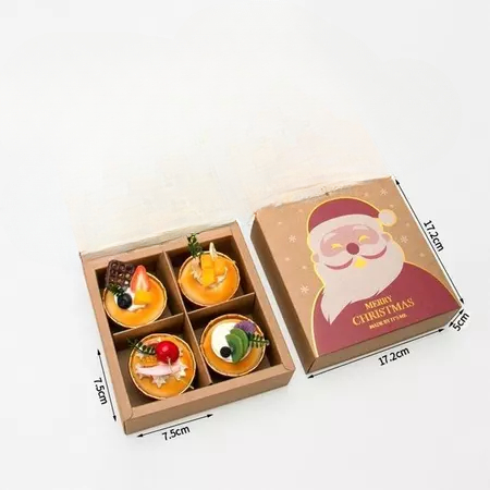 Kotak Kue Natal Sekat 4 Dus Hampres Motif Santa Tema Natal Merry Christmas