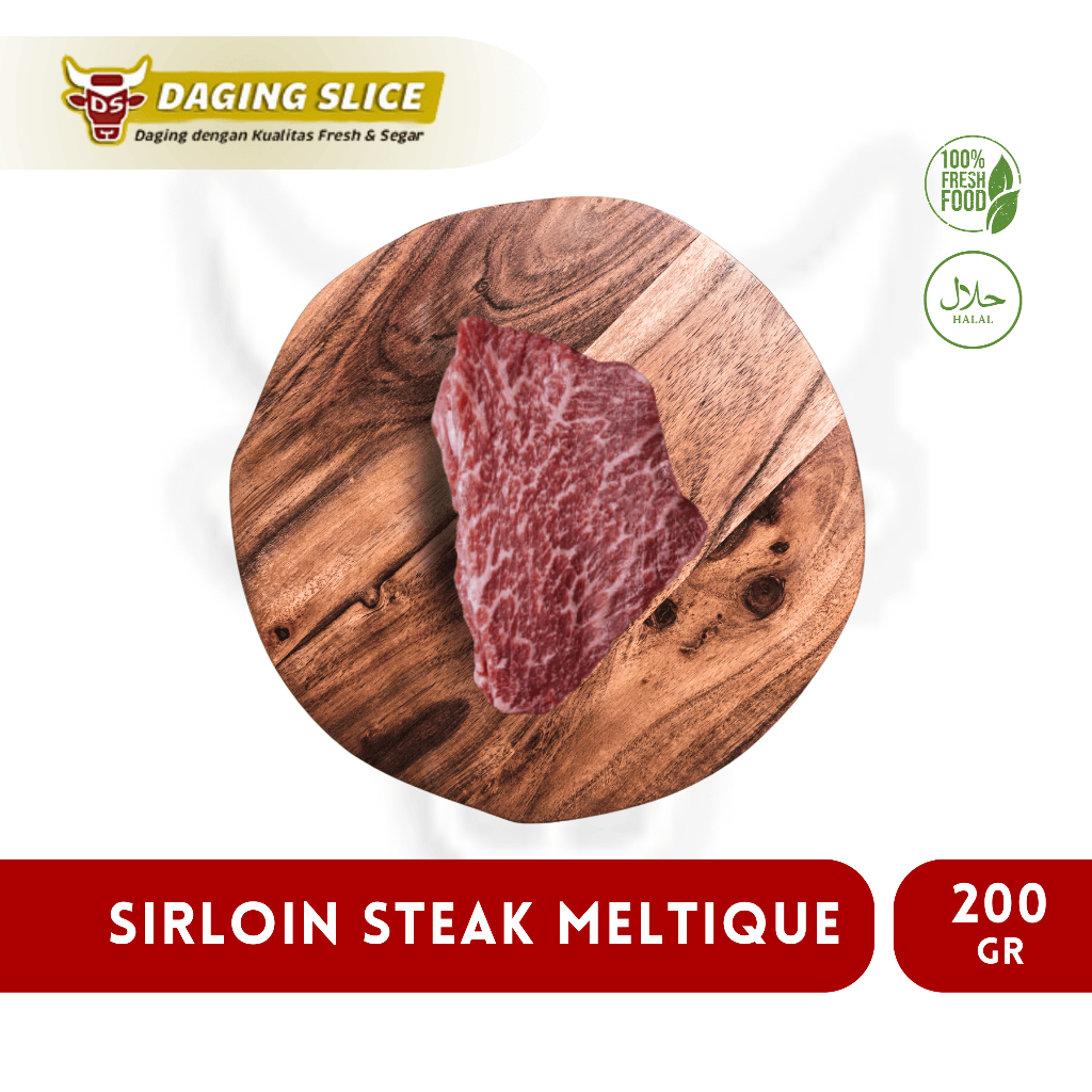 Beef Sirloin Steak 200gr Wagyu Meltique Bandung