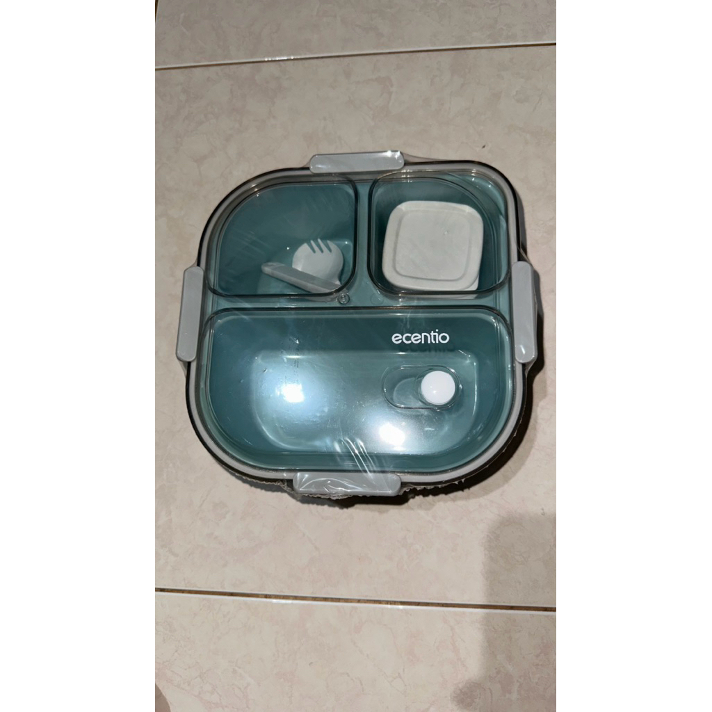 Kotak Makan Siang 3 Grid /Kotak Bekal Lunch Box Ecentio