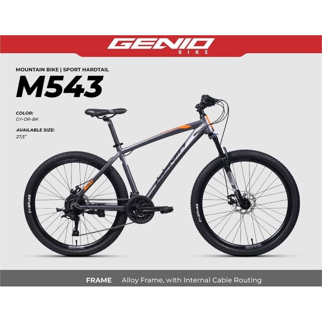 Sepeda Gunung MTB Genio M345 dan M543 Ban 27.5 inch Mountain Bike Sport Hardtrail