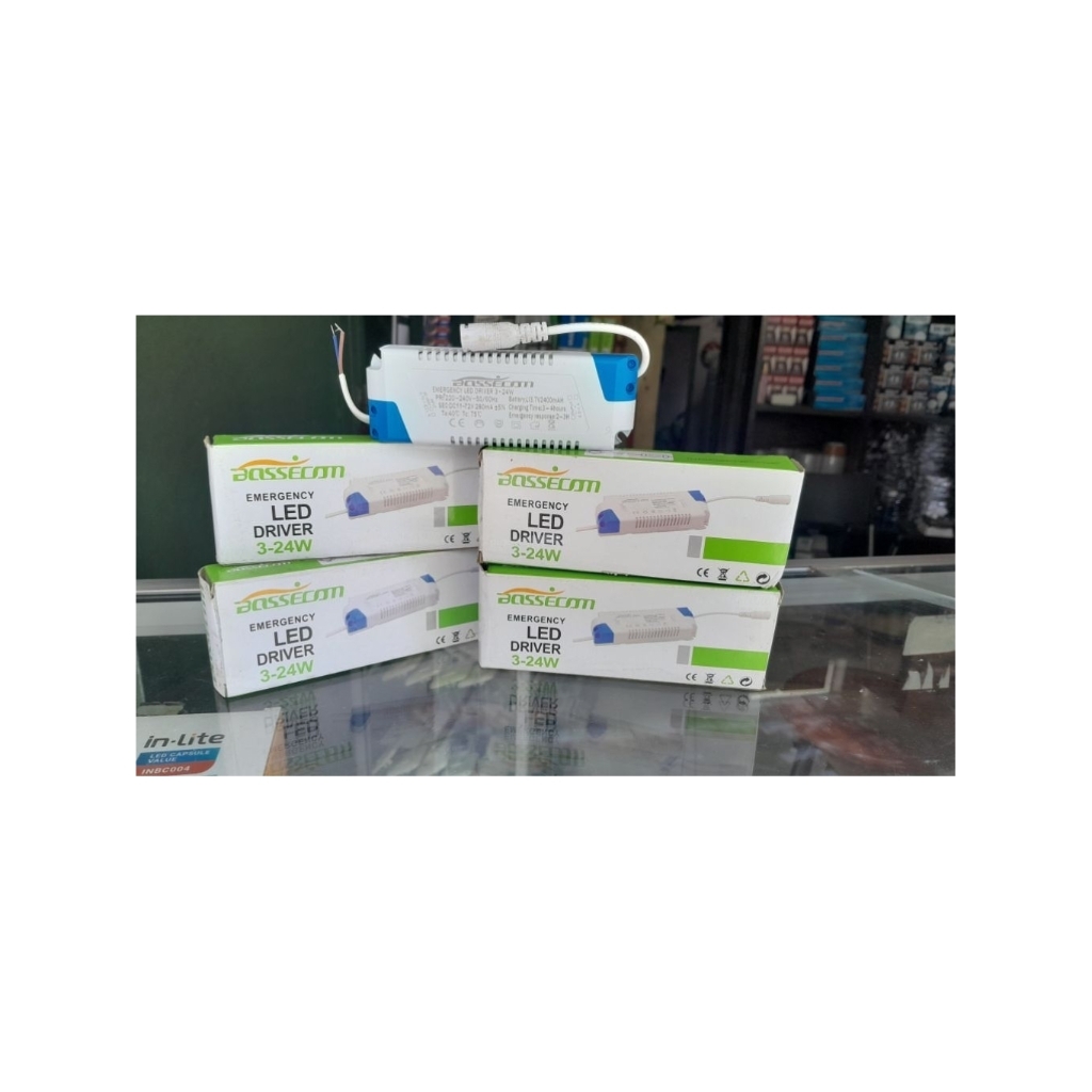 BOSSECOM EMERGENCY LED Driver 3-24W TRAFO Downlight LED Baterai cadangan 220V-2400mA