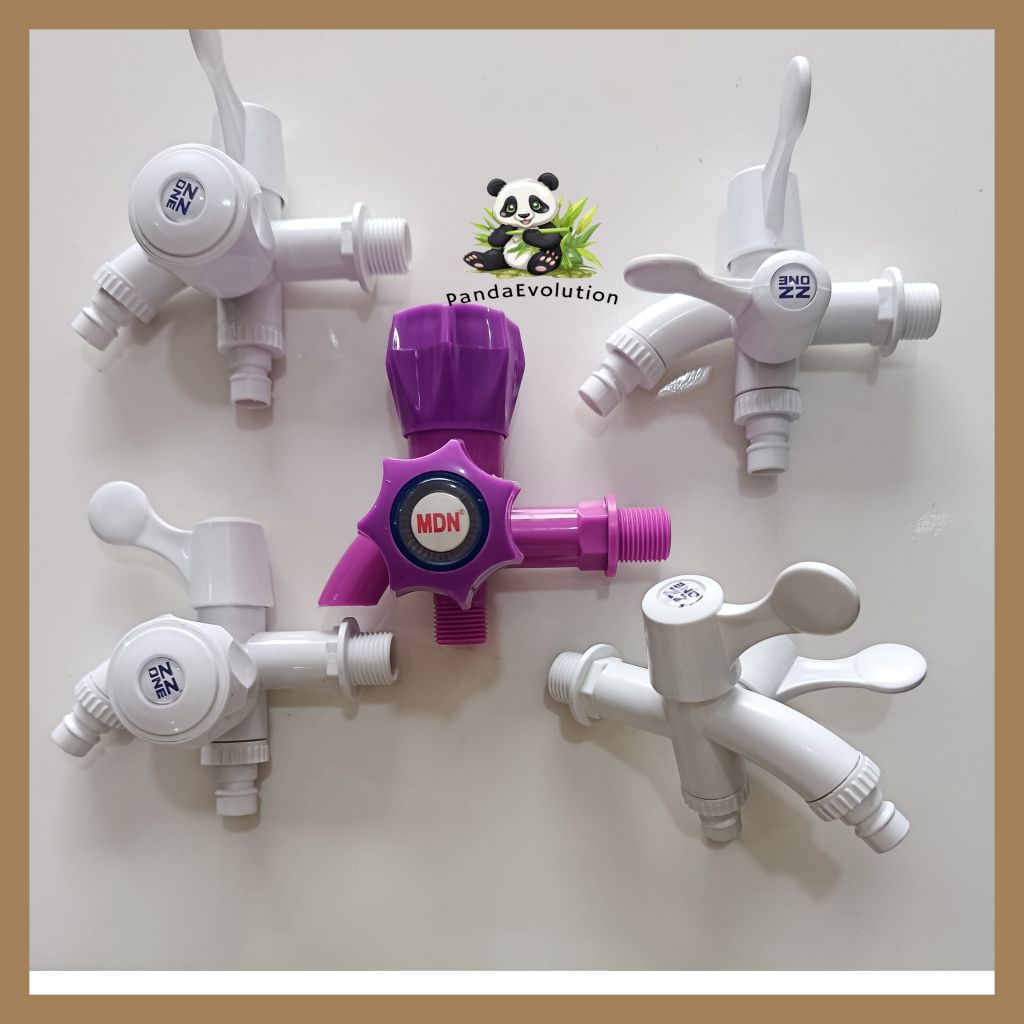 kran cabang pvc engkol dan bulat kran shower/ kloset duduk