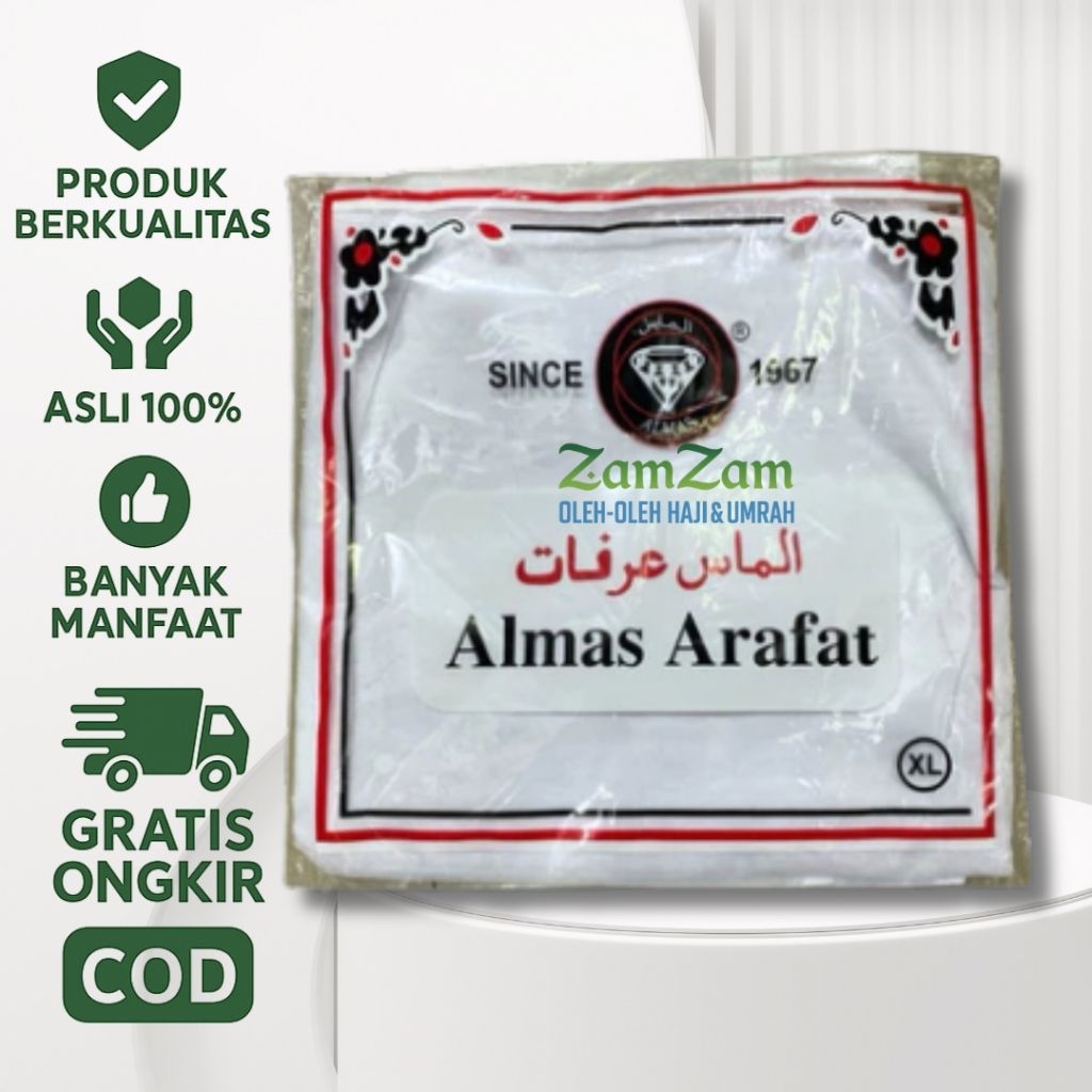 SORBAN PUTIH ALMAS ARAFAT POLOS