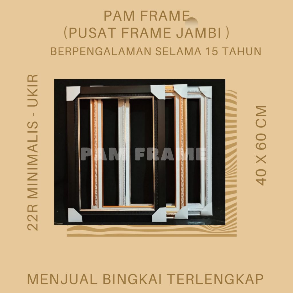 BINGKAI FOTO UKURAN 22R UKIR MINIMALIS MURAH