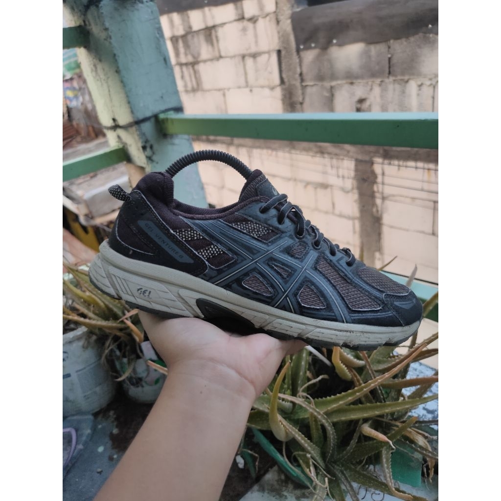 Asics Gel Venture 6 Black Brown Mocca Trail Running Original Size 40.5