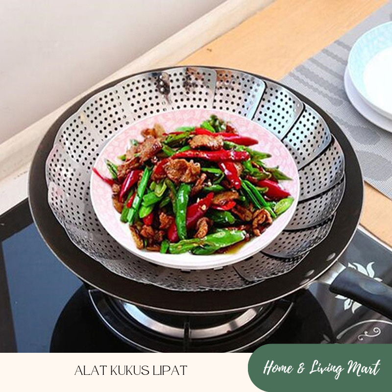 ALAT KUKUS LIPAT STEAMER LOTUS KUKUSAN TERATAI MULTIFUNGSI SERBAGUNA STAINLESS STEEL