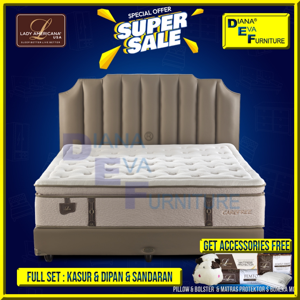 Lady Americana Carefree Full Set Kasur Springbed