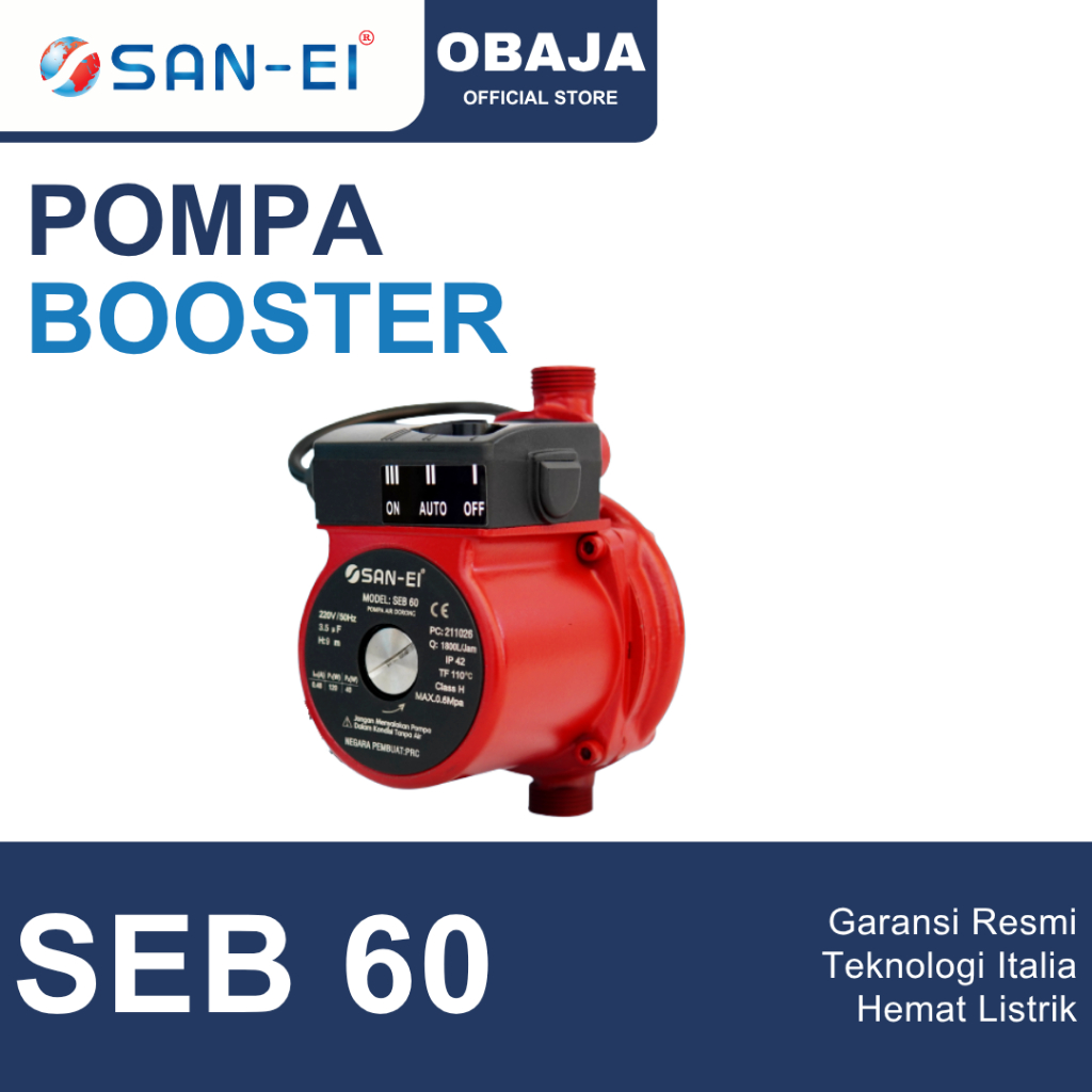 San Ei Pompa Booster SEB 60 / Pompa Dorong SEB 60 San Ei