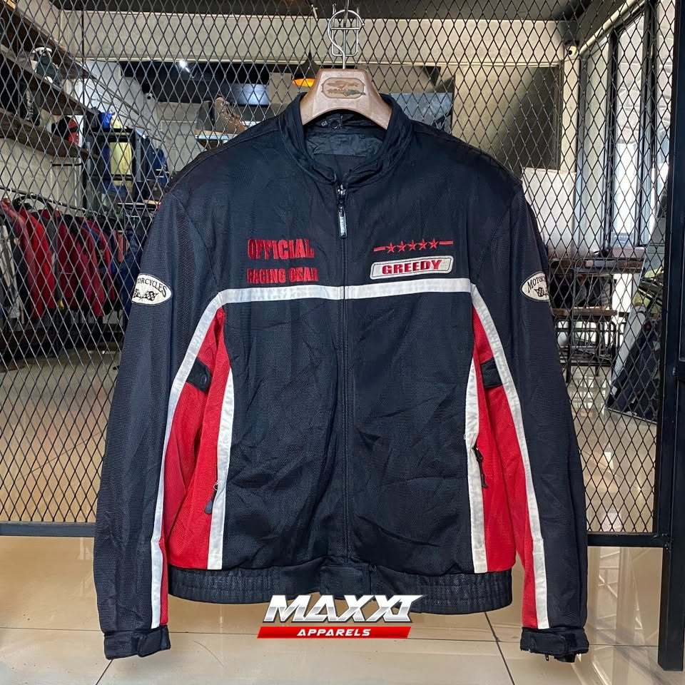 Jaket motor Greedy | Racing Team | BB (110Kg+) Jaket touring pria | Jaket Touring Jumbo