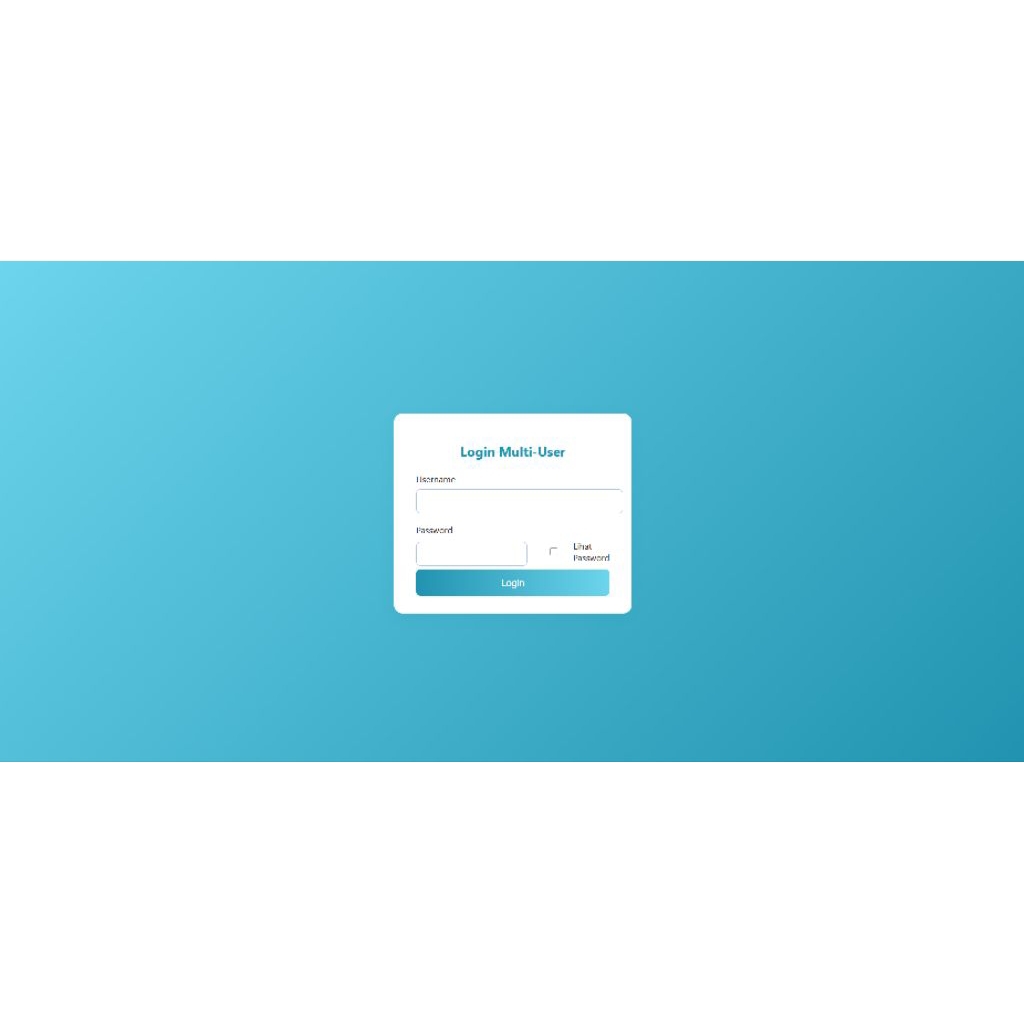 Template Login Multiuser 3 Level Admin, Staff, User Siap Pakai