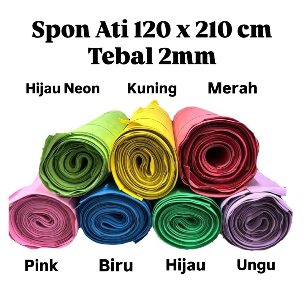 spon ati/ busa ati / eva/ karet ati lembaran warna tebal 2mm