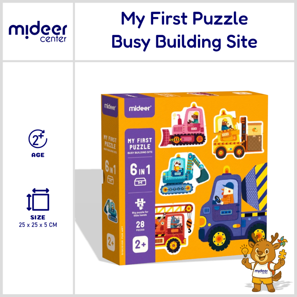 Mideer My First Puzzle Busy Building Site Mainan Edukasi Anak