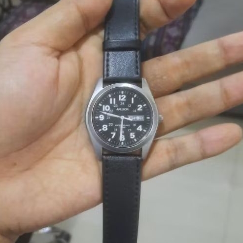 Jam second Military Pria Arlbor Homage Hamilton Seiko