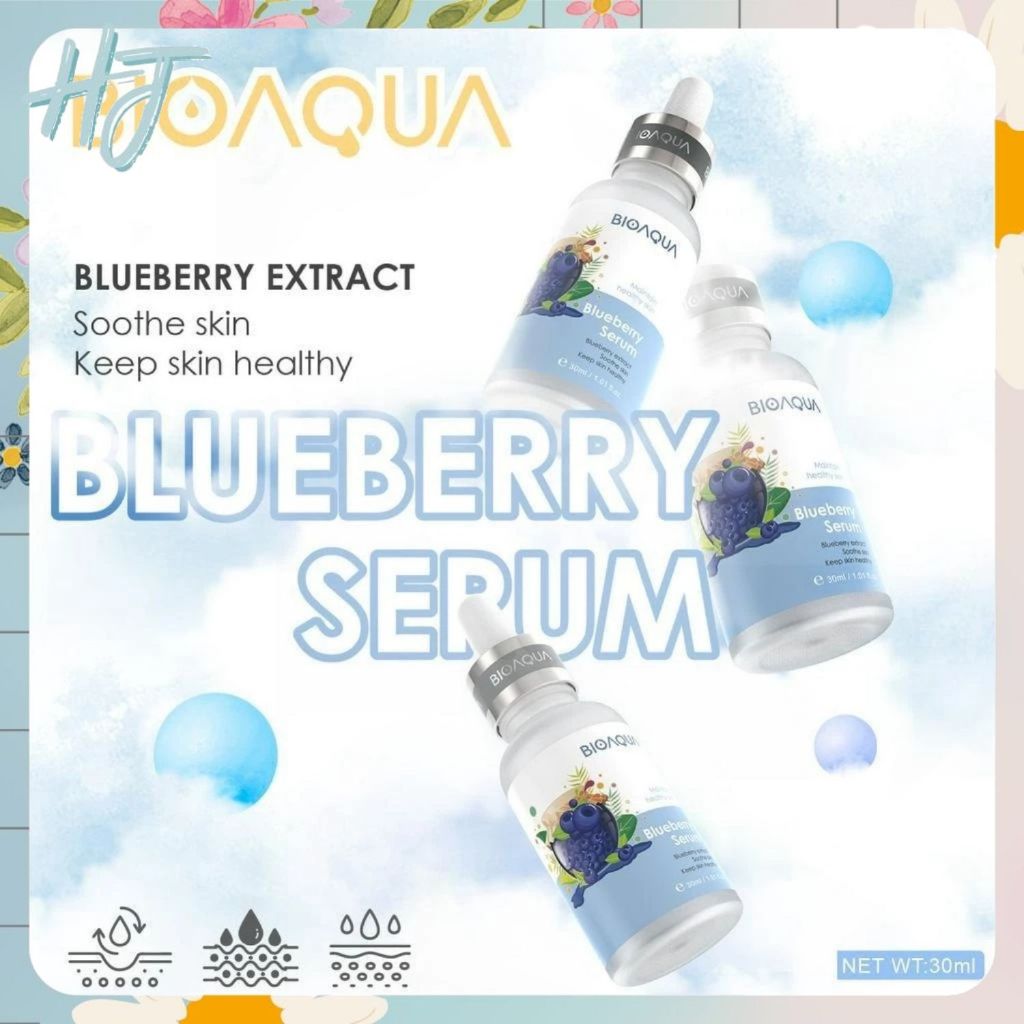 DMJ Serum Wajah Bioaqua Blueberry Essence Serum Glowing Anti Penuaan Dini dan Anti Jerawat