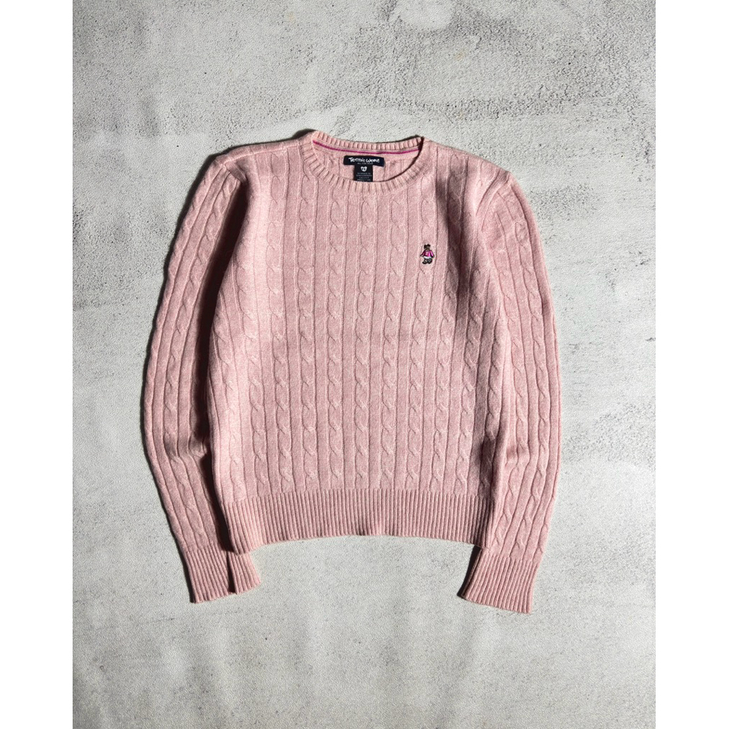 Cable sweater soft pink teenie weenie | Cable knit cewe