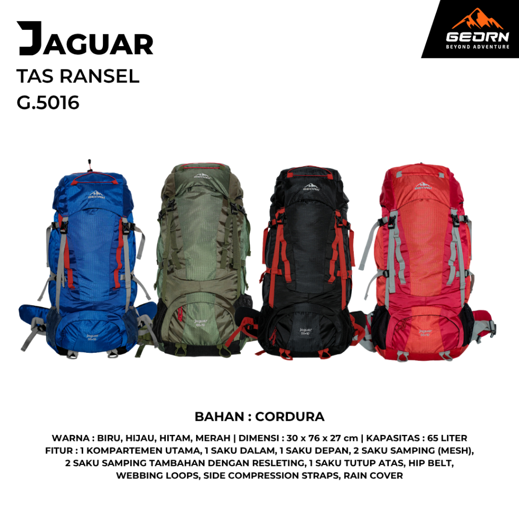 GEORN Tas Carrier 65 Liter – "Jaguar" – G.5016