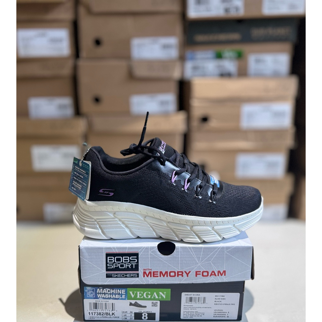 SKECHERS BOBS B FLEX HI 117382/BLK SIZE 38