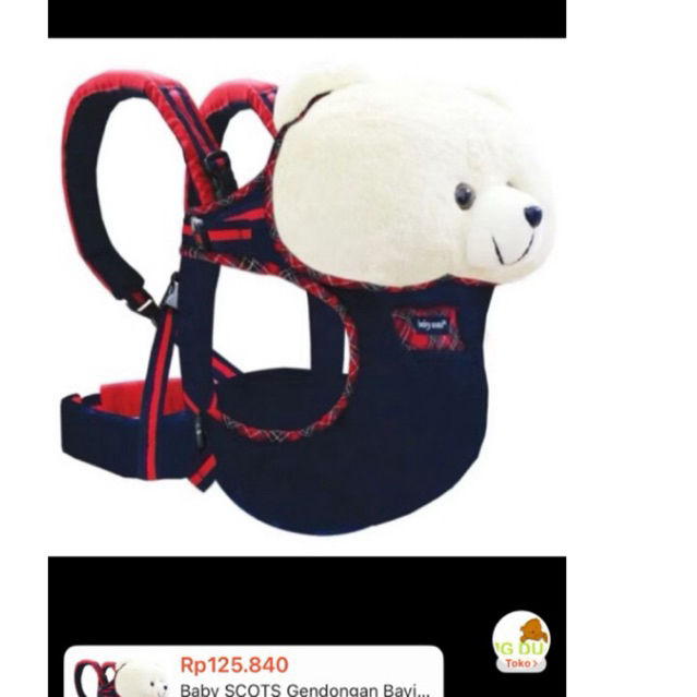 Gendongan Baby scots gendongan bayi msh baru ya dari kado