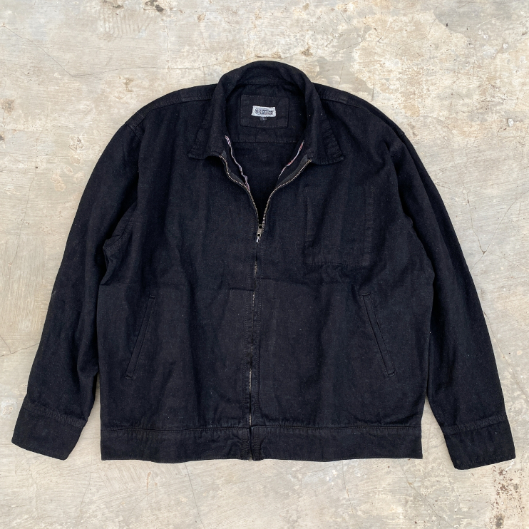 Shifter Work Jacket in Black Selvedge Canvas