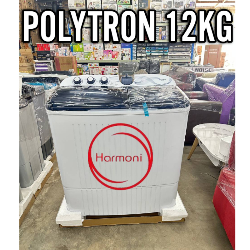 MESIN CUCI POLYTRON 12KG JUMBO 2 TABUNG PWM 1203 MESIN CUCI POLYTRON PMW 1203 12 KG