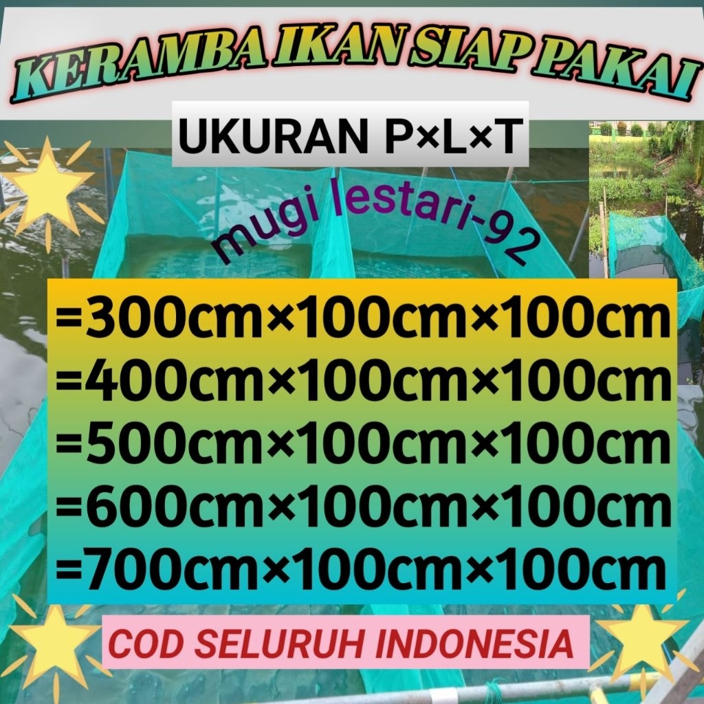 keramba ikan jaring apung hapa ikan siap pakai