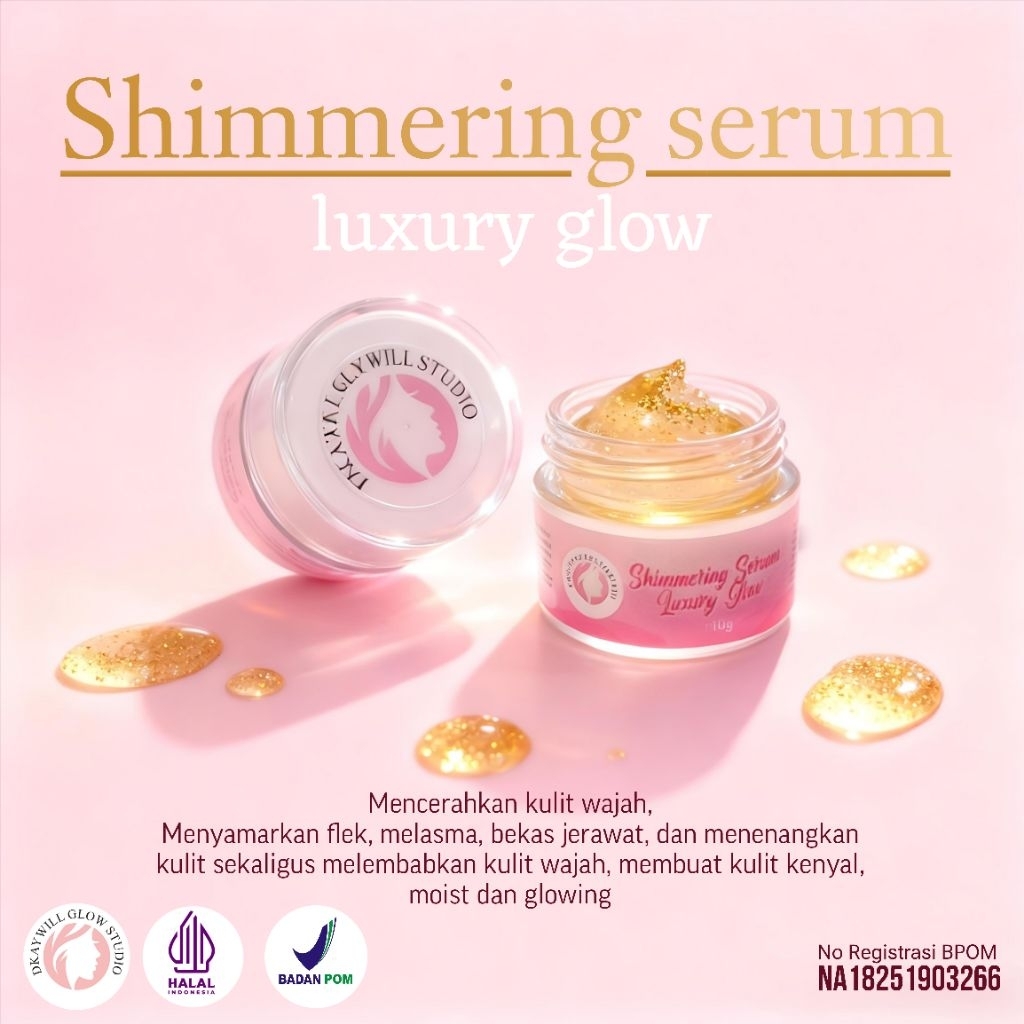 Shimmering serum luxury glow