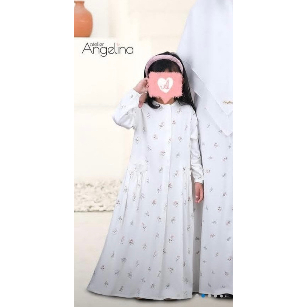 [SIAP KIRIM] CELIN DRESS REJECT YARROW WHITE 6-8Y BY ATELIER ANGELINA