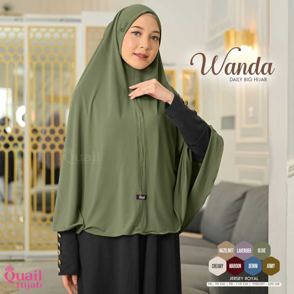 Quail Hijab Jibab Instan Jumbo Jersey Wanda Jilbab