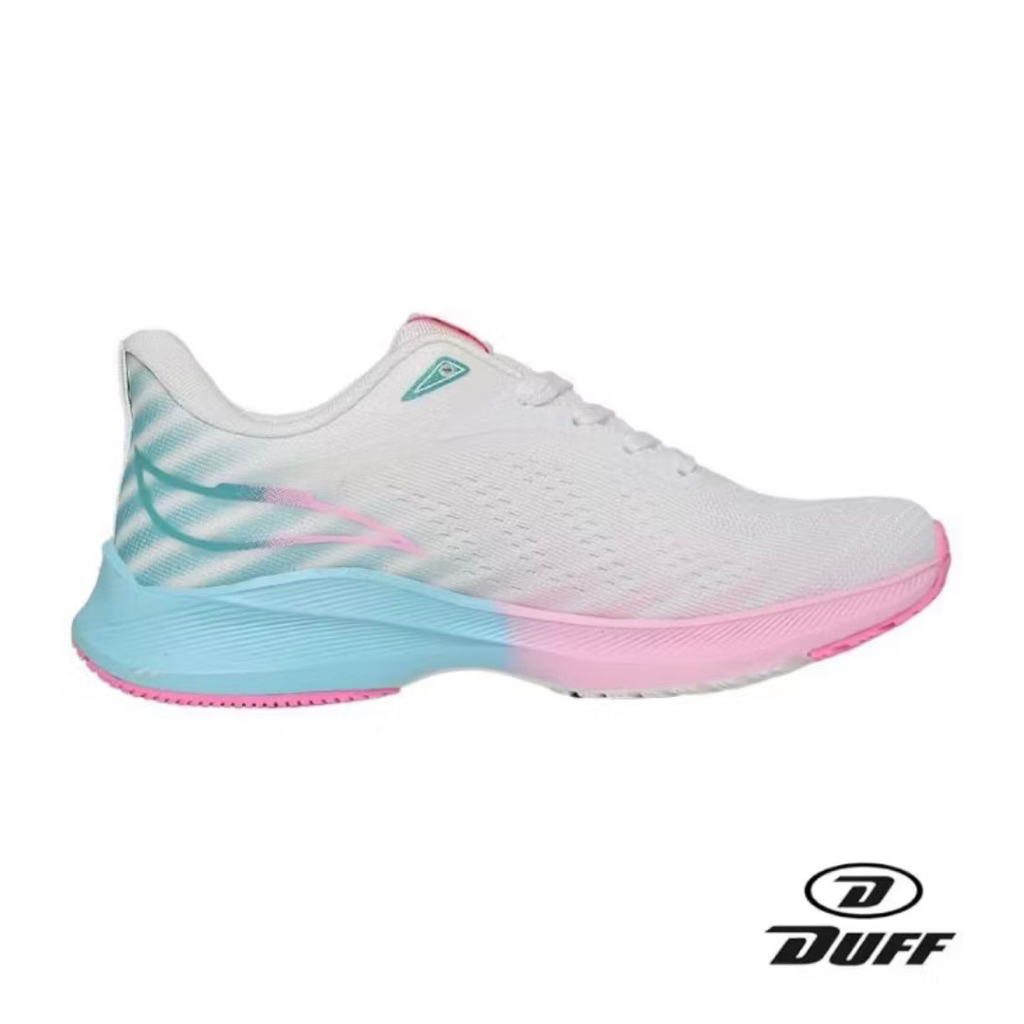 Sepatu Running Wanita Duff Mercure - Putih Dan Navy