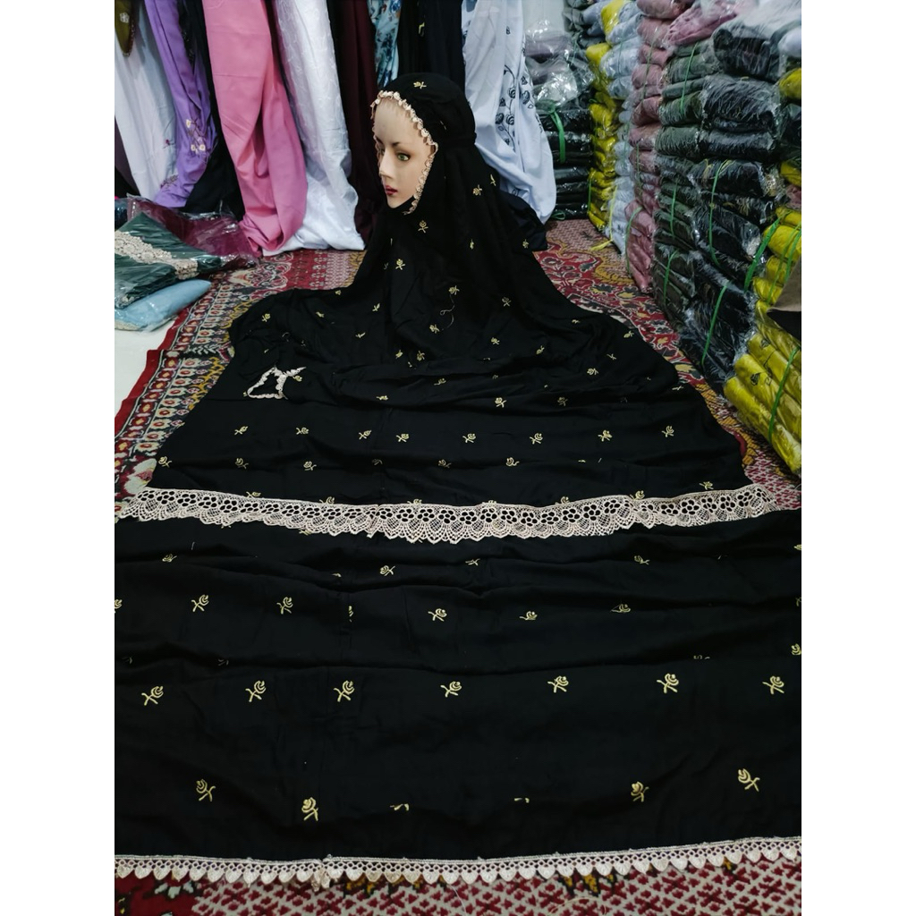 Mukena Terusan Rayon bordir seribu bunga