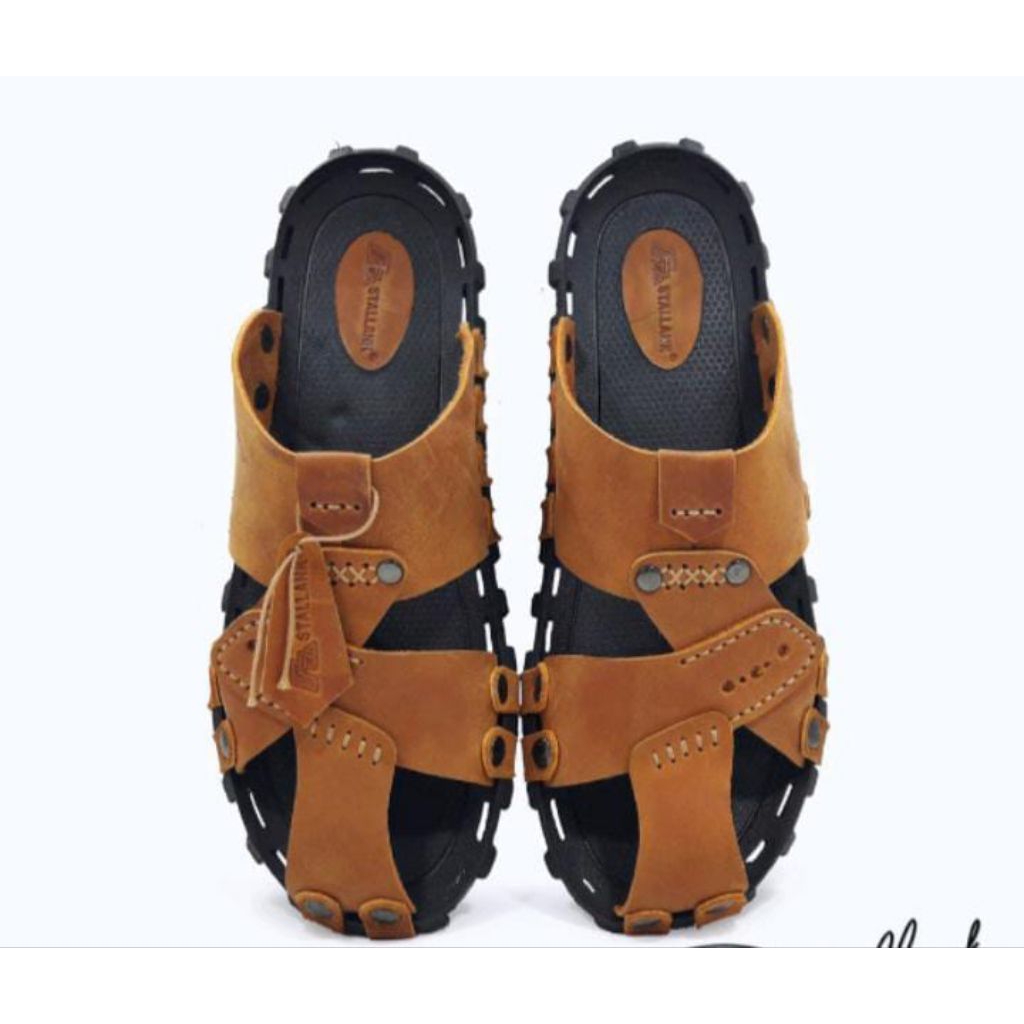 Sandal Slide Pria Asli Kulit | Asli Cibaduyut