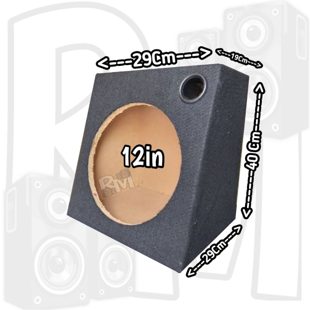 Box speaker 12 inch subwofer miring cocok digunakan untuk mobil dan miniatur audio