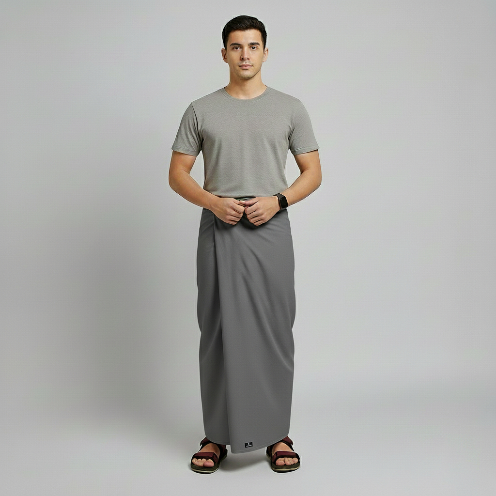 Sarung Polos Kaffah Premium Dewasa Warna Abu