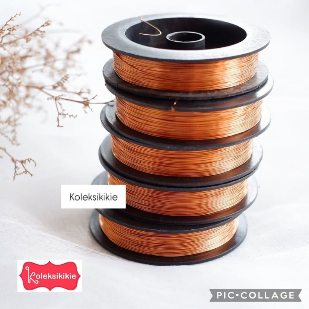 Kawat Tembaga Enamel Rosegold 0.4mm