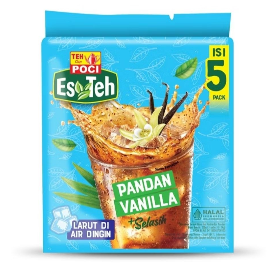 Es Teh Poci Pandan Vanilla + Selasih 120 g