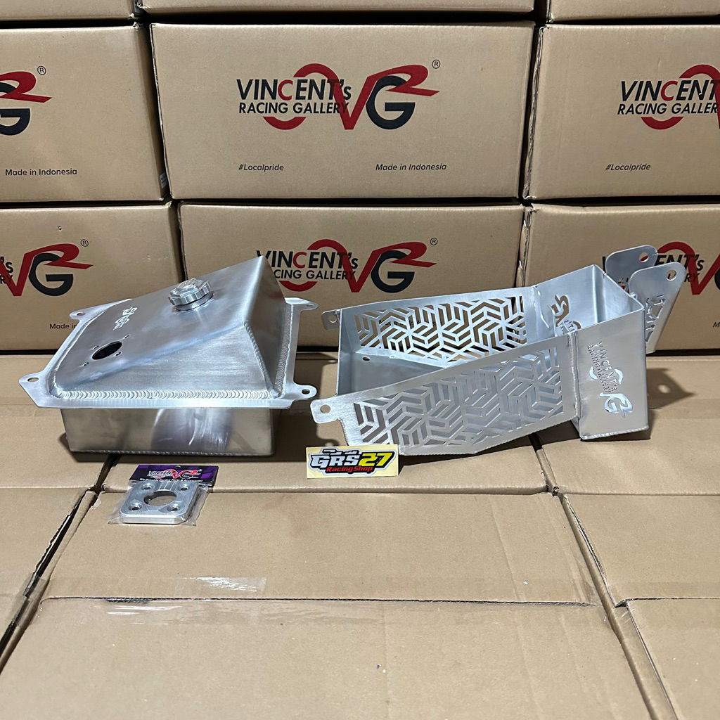 PAKET SET TANGKI DAN BAGASI BOX AKI ALMU ALUMUNIUM VRG YAMAHA MIO SPORTY SMILE ORI ORIGINAL VRG RACI