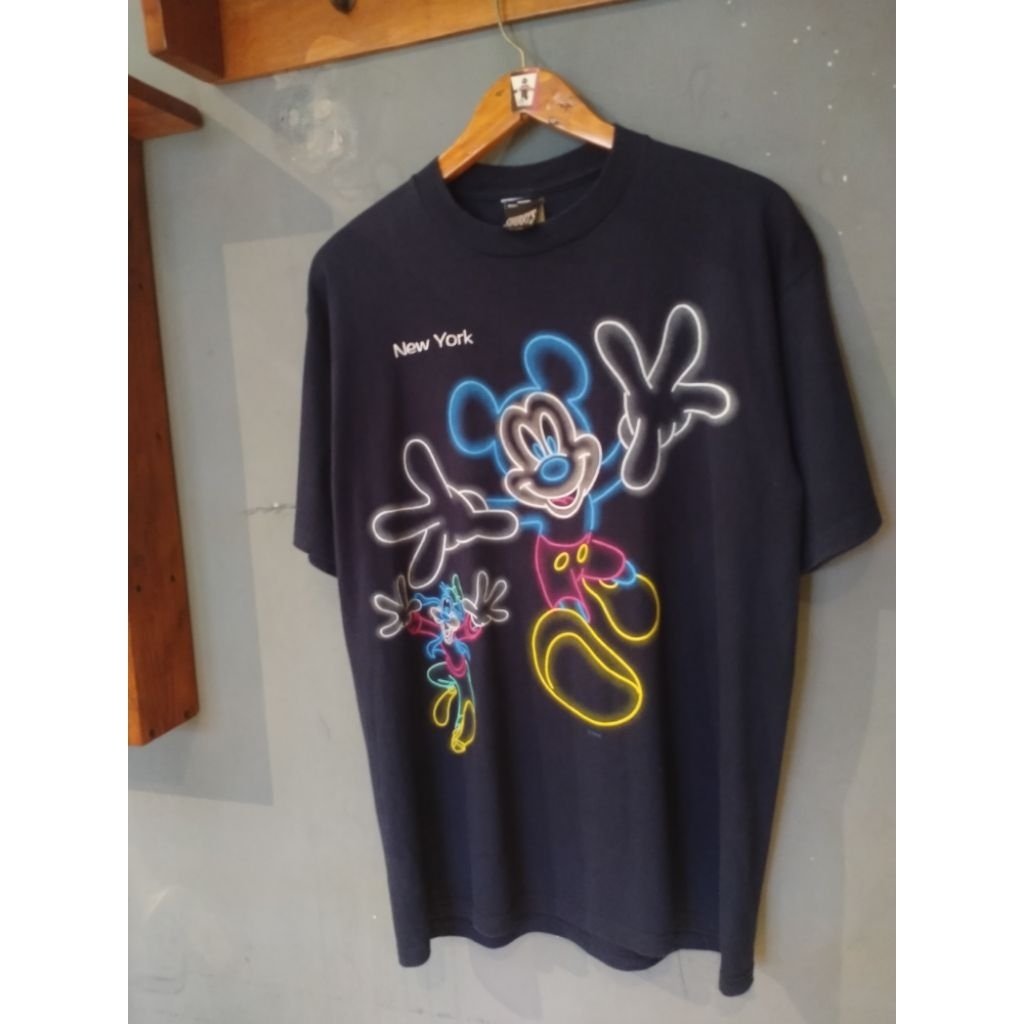T-shirt Vintage 90s Mickey Mouse Neon
