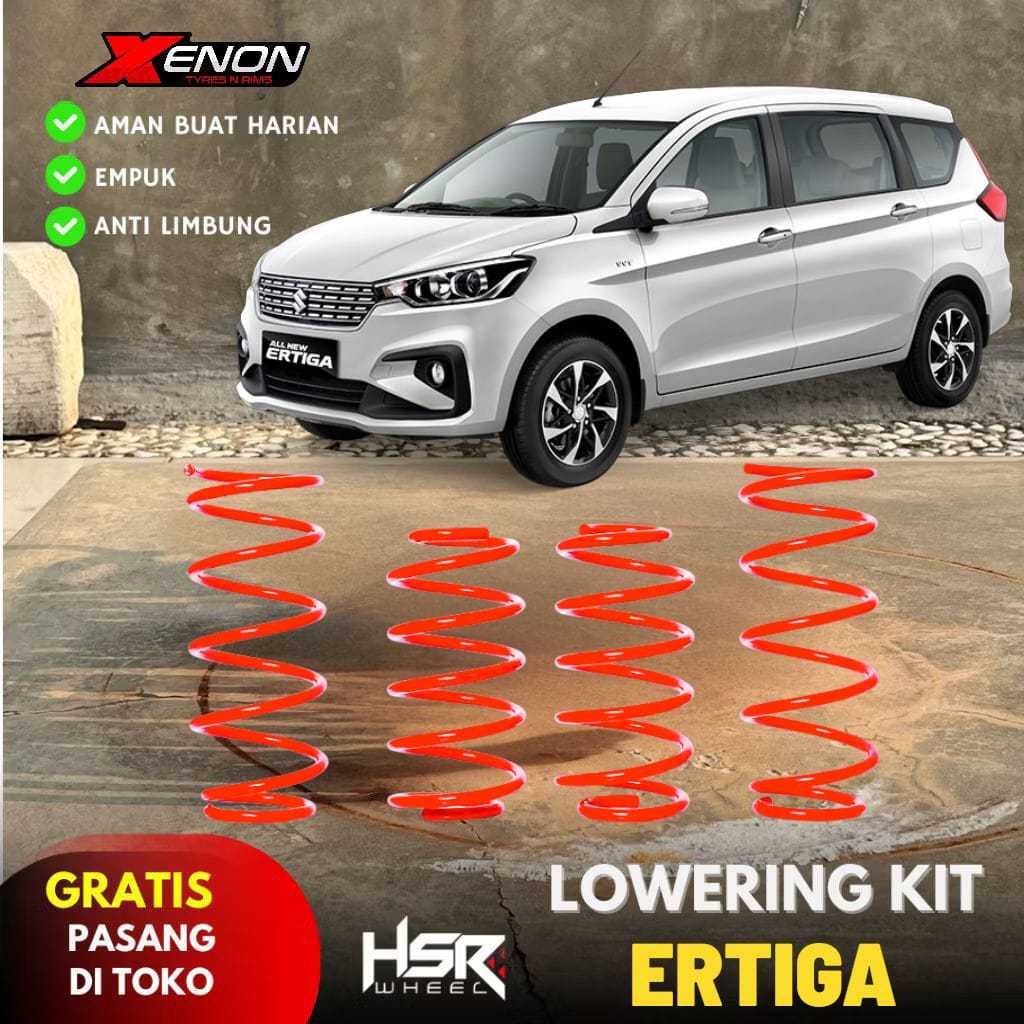 Per Mobil Ceper Custom Suzuki Ertiga || SPRING LOWERING KIT HSR RED SUZUKI ERTIGA PNP