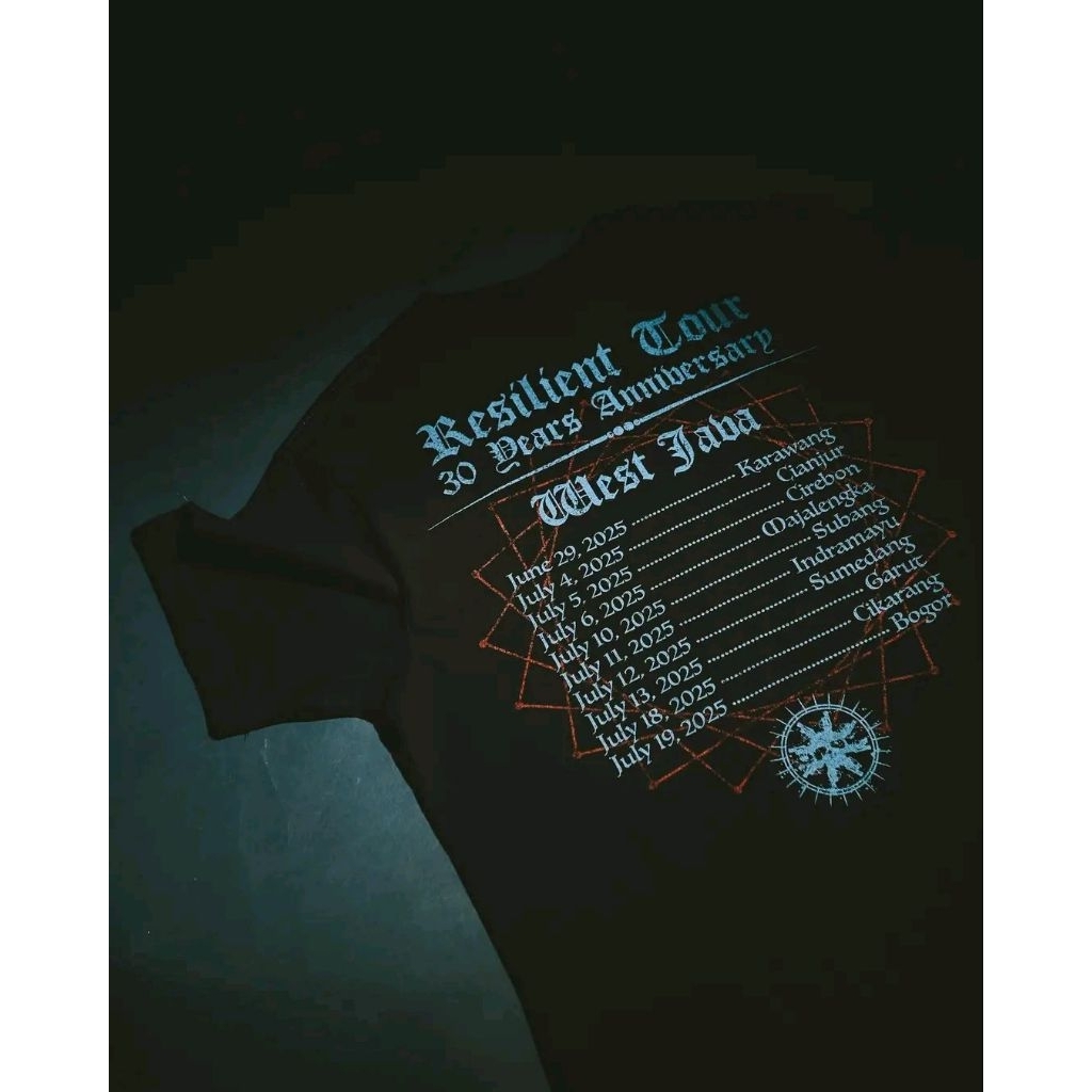 Kaos Burgerkill Resilient Tour 30 Years Anniversary 2025 – Bekas Original Band Merchandise