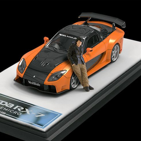 Time Micro Mazda Rx7 Veilside Fast furious Tokyo Drift with Figure Han