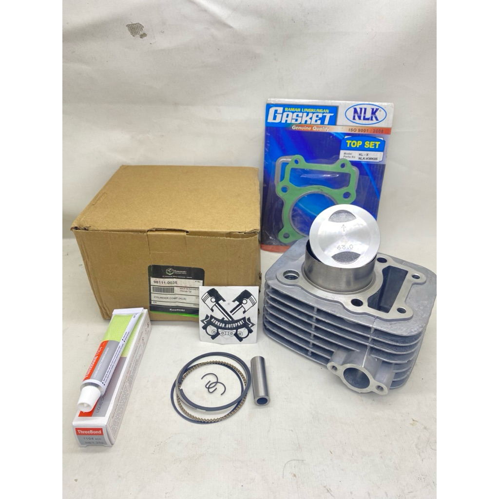 Blok seher Komplit+Top set+Lem Kawasaki KLX 150 Berkualitas Original