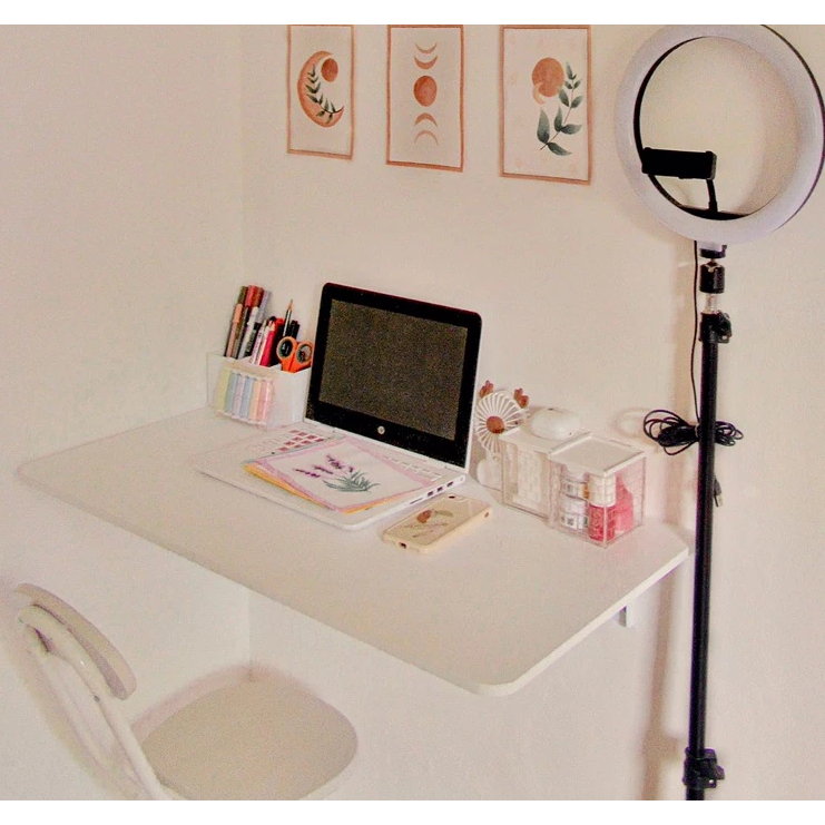 PROMO meja lipat dinding 100 x40 80 x40  60 x40  / meja wfh / meja laptop/ meja belajar / meja kerja