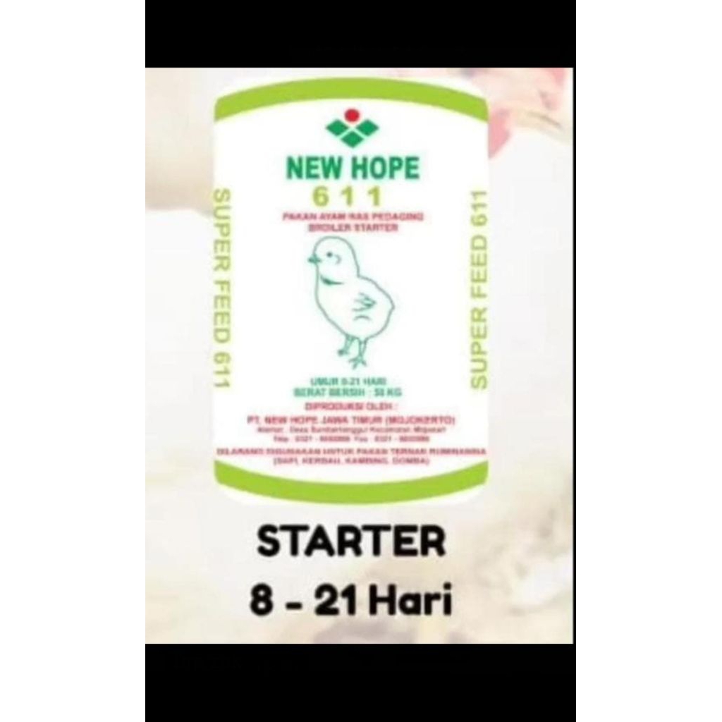 pakan ayam new hope 611