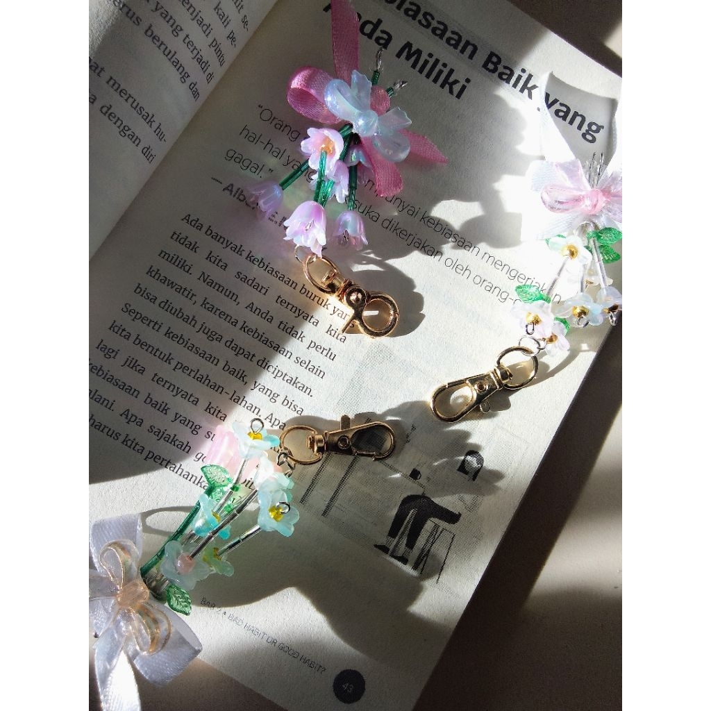 [ Floral Whisper Keychan ] ||Aesthetic Keychan|| || Serene Bloom Keychan||